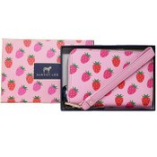 Wholesale - *OUTSIDE OF CA* SMALL STRAWBERRY PRINT ZIPPER WALLET IN GIFT BOX, UPC: 4890808260326
